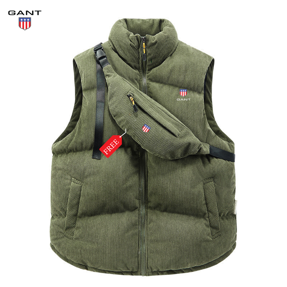 GANT™ Corduroy Puffer Vest + FREE Bag
